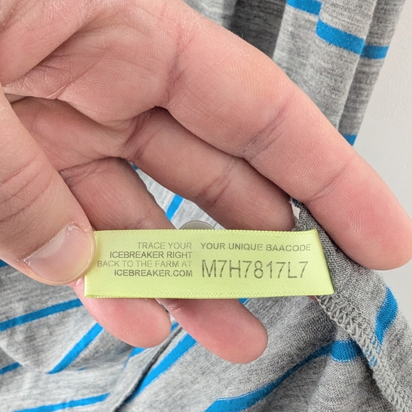 Icebreaker Merino Crush Stripe Dress Travel Essential Breathable ~ XL - Picture 9 of 9